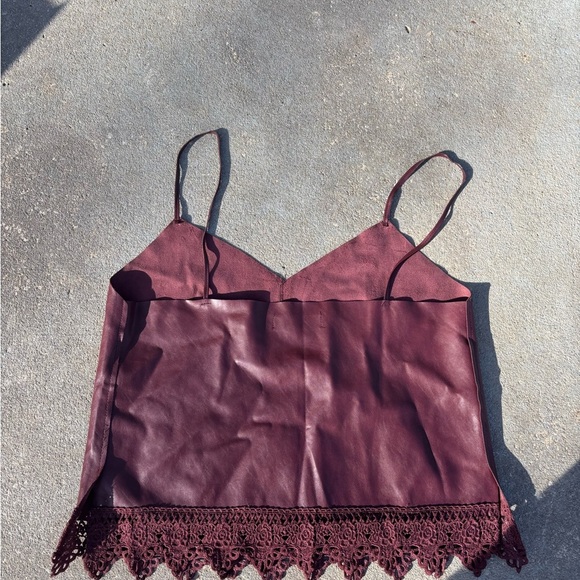 Do + Be Vegan Leather top — Size Medium - Picture 3 of 3